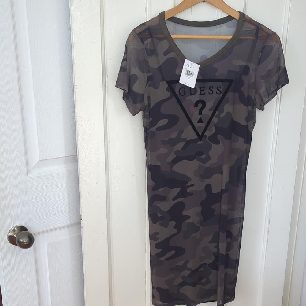 Guess Camouflage Mesh Dress